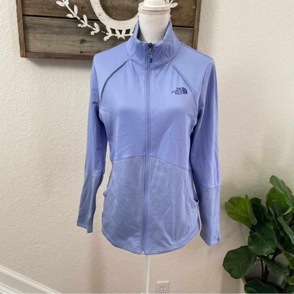 The North Face periwinkle purple full zip fleece jacket ladies L